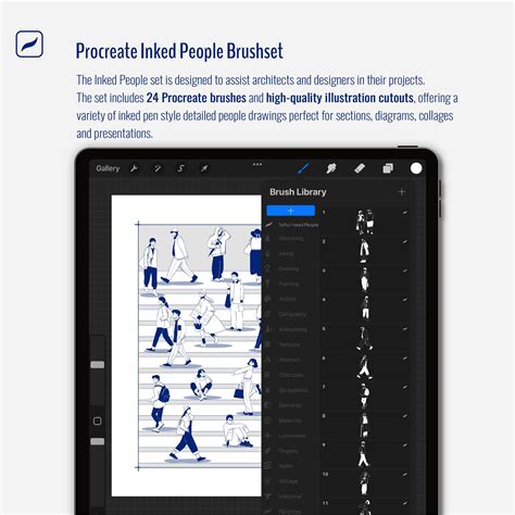 Procreate & Photoshop Inked People Brushset & Illustrations | Toffu Co