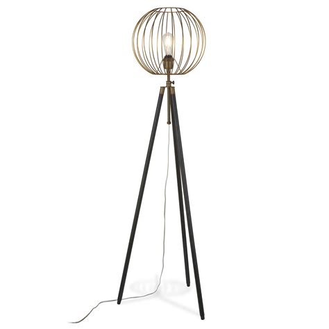 Evelyn&Zoe Traditional Metal Cage Tripod Floor Lamp - Walmart.com