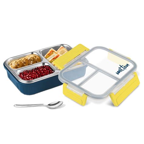 Buy MILTON Fun Feast Bento Lunch Box, Inner Stainless Steel, PU ...