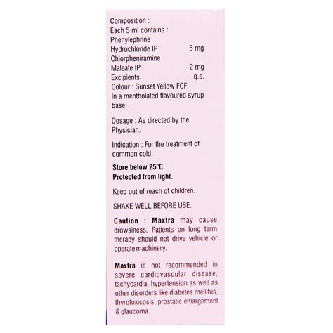 Buy Maxtra Syrup online | Uses, Side Effects, Price and substitutes ...