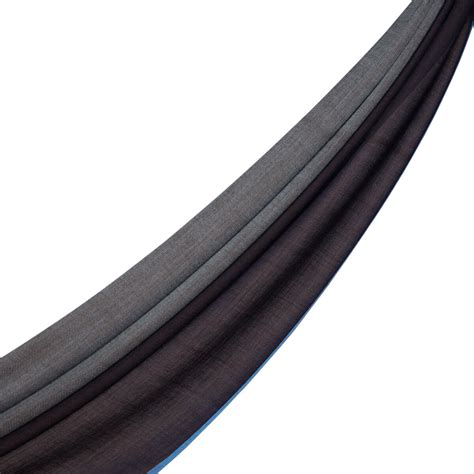 Navy Blue Striped Block Wool Shawl| Ipekevi