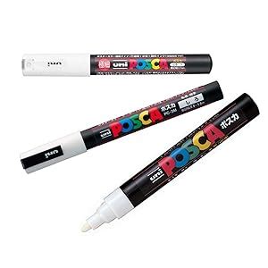 Uni Posca Medium Marker, White (PC5M.1) : Amazon.in: Office Products