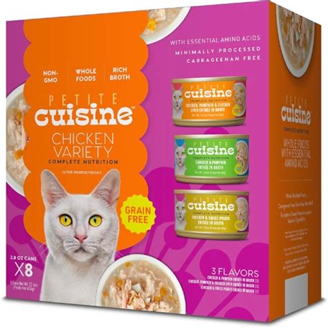 Petite Cuisine Wet Cat Food Wholefoods Variety Pack Chicken Flavors ...