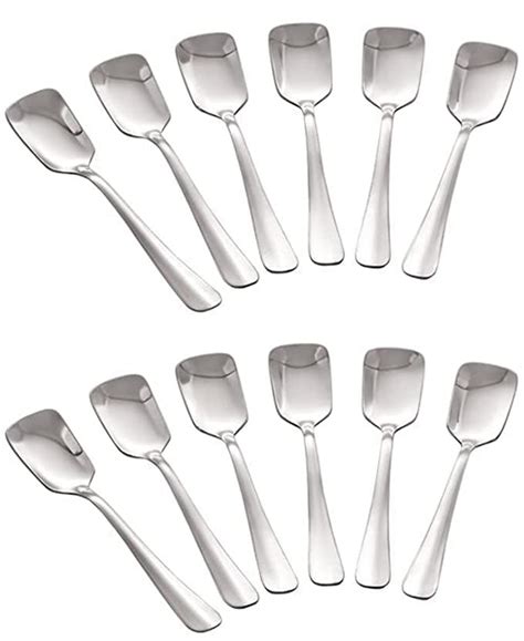Buy Caridge Stainless Steel Set of 12 Pcs Ice-Cream Spoons, Silverware ...