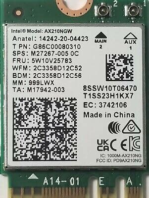 Plugnet | Intel AX210NGW WiFi 6E Adapter, Tri-Band 2.4/5/6 GHz, Up to 2 ...