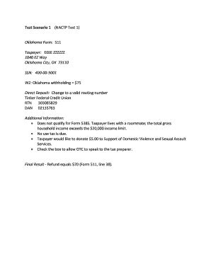 Fillable Online ok Test Scenario 1 (NACTP Test 1) - ok Fax Email Print ...