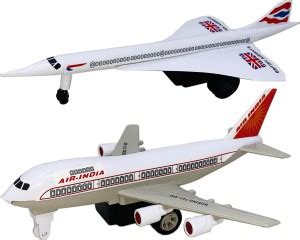 Miniature Mart 2 Small Size Plastic Made Indian Replica Concorde Super ...