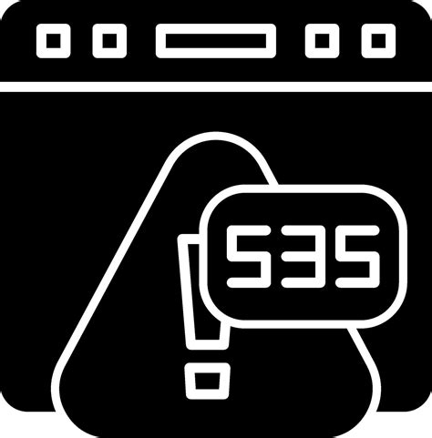 Error 535 Invalid SMTP Credentials Glyph 67206885 Vector Art at Vecteezy