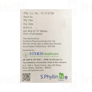 S Phyllin N Tablet: Uses, Side Effects, Price & Substitutes