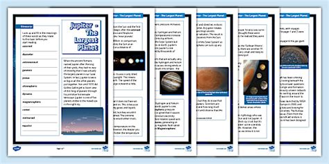 Jupiter - The Largest Planet Reading Comprehension (Phase 3)