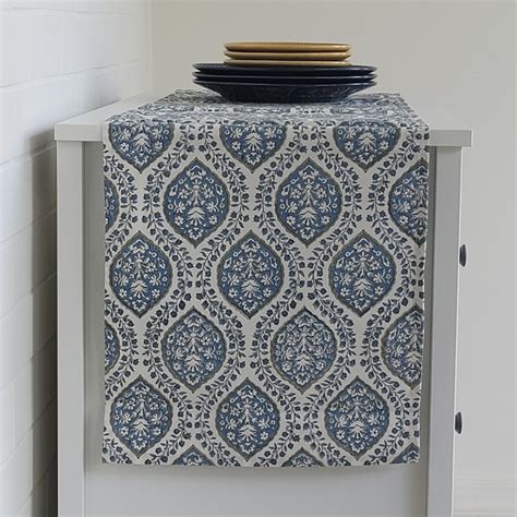 Wipeable & Anti-Slip Cotton Table Linen | Runners | Morning Dew | Hand ...