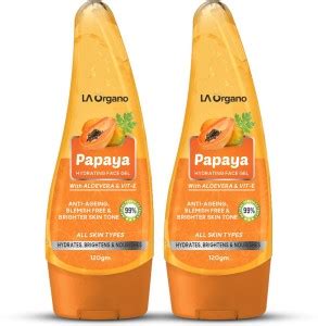 LA Organo Papaya Hydrating Face Gel with for Anti-Ageing & Brighter ...