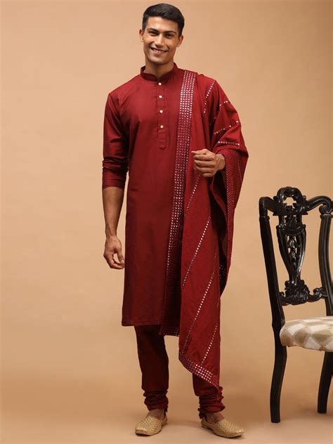 Men Jacket Kurta Dhoti Set in Blue | VASTRAMAY – vastramay