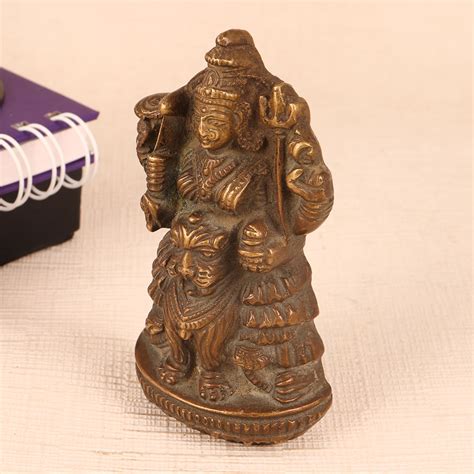 Buy Goddess Durga Brass Plate online | IndianShelf