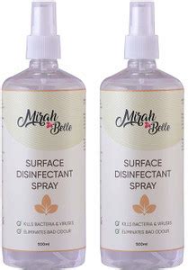 Mirah Belle Surface Disinfectant Spray (Pack of 2) - Hard and Soft ...