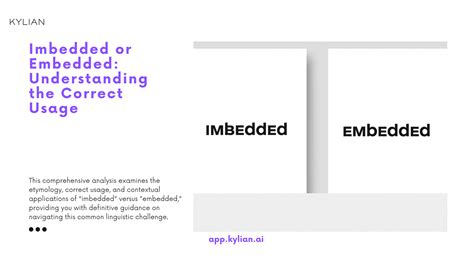 Imbedded or Embedded: Understanding the Correct Usage
