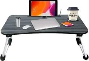 MOTE Foldable Wooden Mini Laptop Table for Bed, Study Table with Drawer ...