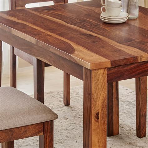 Buy Adana Grand Sheesham Wood 4-Seater Dining Set with Chairs - Brown ...