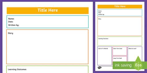 Template for Learning Stories | NZ Resource