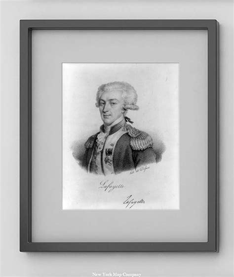 Marquis de Lafayette |Portrait Lithograph by Delpech|French Aristocrat ...