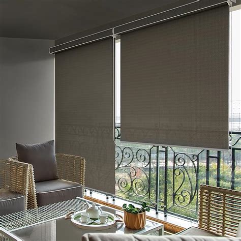 HIPPO Roller Blind Curtain for Outdoor Shade HDPE Corded 95% Sun & UV ...