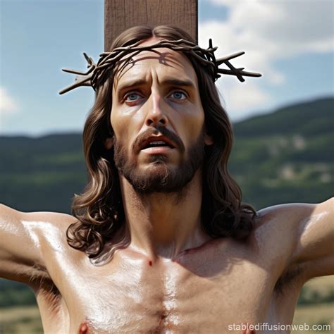 Realistic Jesus on the Cross Portrait | Stable Diffusion Online