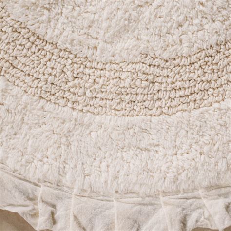 Set Of 2 Circular Frilled Cotton Floor Mats 23 Inch Online - Premium ...