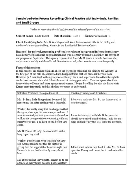 Image result for Process Recording Psych Example