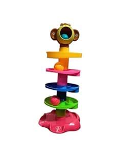 Buy Colourful Ball Rolling Toy for Kids, Multi-Level Ramp with Monkey ...