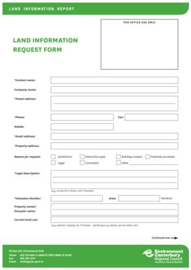 Land Information Request Form - Blank Fillable Template | Fill Out ...