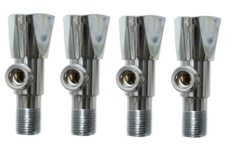 Faucent Angel Valve Triangle Handle with Wall Flange (Chrome Finish ...