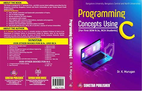 Sunstar - Programming Concepts Using C : Dr. K MURUGAN: Amazon.in: Books