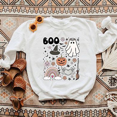 Boo Collage Youth Graphic Sweatshirt