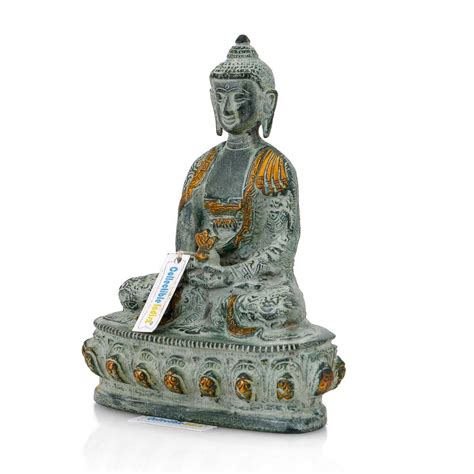 Buy Online Meditating Brass Statue of Dharmachakra Buddhism Idol ...