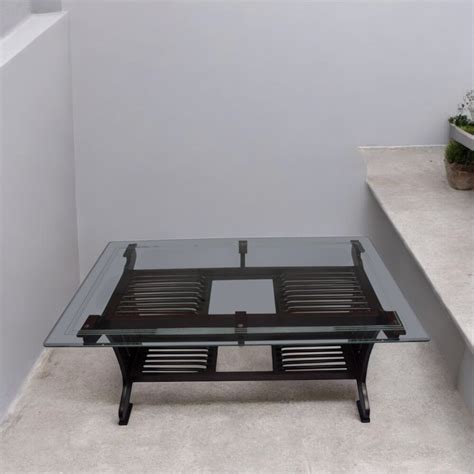 ZDT 409 Pipe Dining Table With Glass Top - Dining Table Online | JFA.IN