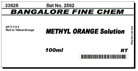 BFC METHYL ORANGE SOLUTION - 100ml : Amazon.in: Industrial & Scientific