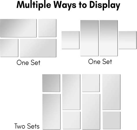 Buy Americanflat Adhesive Mirror Tiles - Exclamation Rectangular Design ...