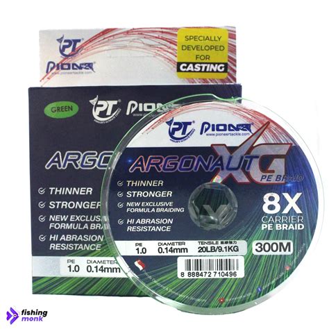 Pioneer Argonaut XG 8X Braid Line | 20lb - 60lb | 300 mtr – Fishingmonk