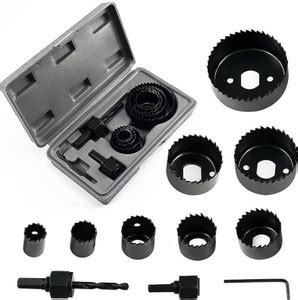 Inditrust Hole saw set 11 pieces 3/4"-21/2" hole saw kit hex key ...