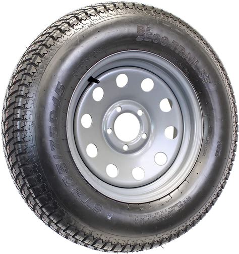 Buy Bolt-On Spare Trailer Tire On Rim 20575D15 15 in. 5 Lug Wheel Gray ...
