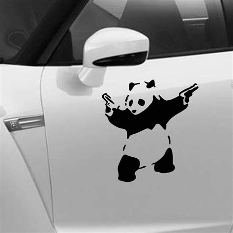 Buy New Black Cartoon Kung Fu Panda Decal Car Sticker Waterproof ...