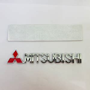 Auto MT Mitsubishi Silver Metal Logo for Car&Bike 3D Emblem 3D Badge ...