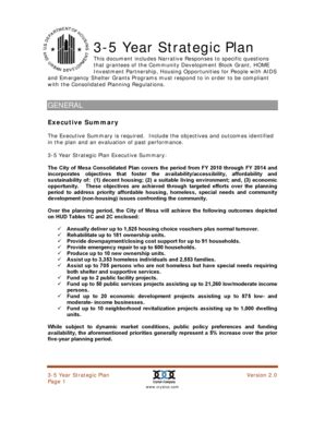 Fillable Online ci mesa az 3-5 Year Strategic Plan - City of Mesa - ci ...