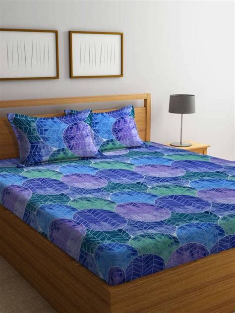 Buy Bombay Dyeing 120TC SilverBell One Polycotton Double Bed Sheet with ...