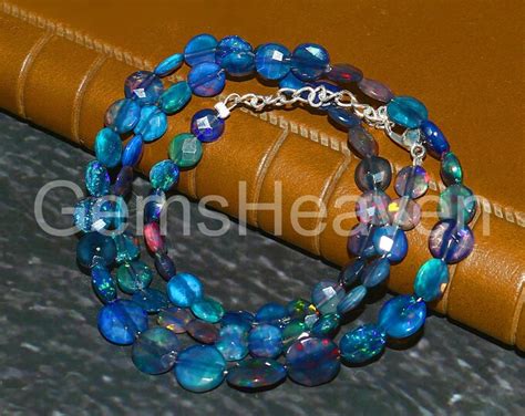 Top Quality Opal | Opal Coin | Blue Opal | Faceted Opal Coin | Precious ...