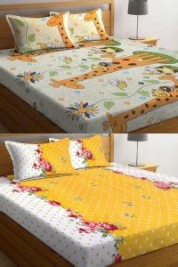 n g products 300 TC Cotton Double Floral Flat Bedsheet - Buy n g ...