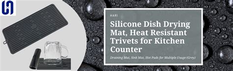 HARI® Silicone Dish Drying Mat for Multiple Usage, Easy to Drain and ...