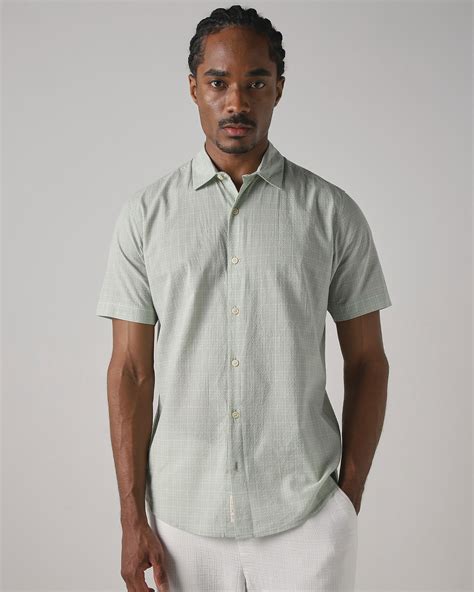 Buy Light Green Textured Check Slim Fit Casual Shirt Online at Muftijeans