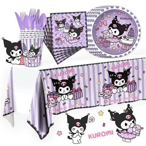 Cute Kawali Kuromied Theme Birthday Party Decoration Disposable Set ...