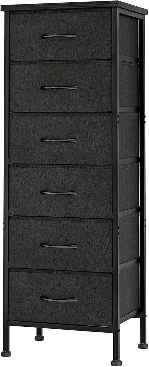 Black Tall Dresser for Bedroom Closet Organizers and Storage Tall ...